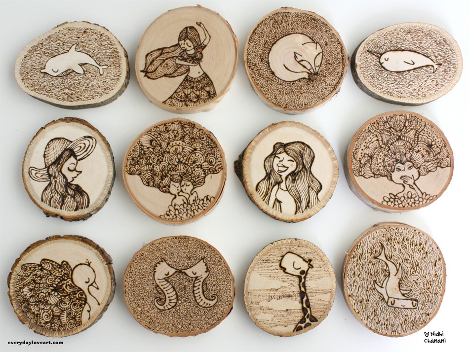 wood burning materials Archives - Everyday Love Art - The Art of Nidhi  Chanani